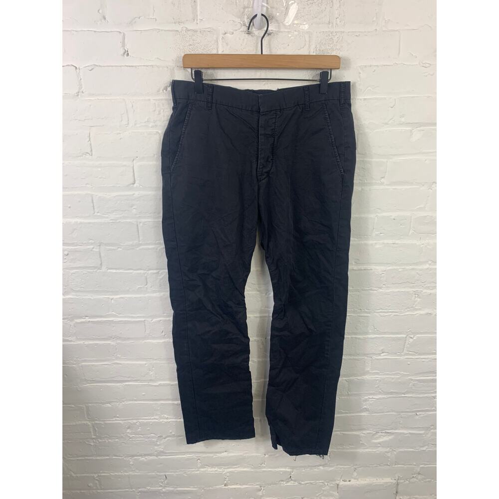 Nicole Farhi Men's High Rise Tapered Leg Chino Pant Flat Front Black Size 34